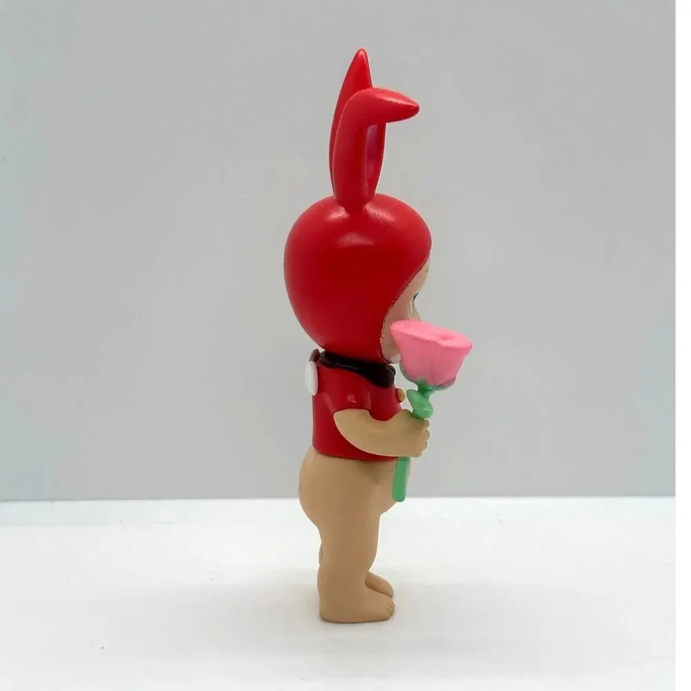 New Kewpie/Angel Collectible Mini Figure, Rabbit with Rose, Open Blind Box